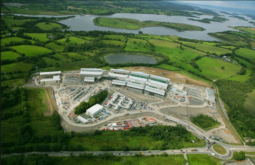 North West Acute Hospital, Enniskillen aerial view during construction.